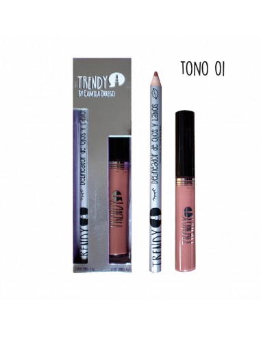 TRENDY LABIAL MATTE + DELINEADOR DE...